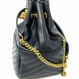 Saint Laurent 2023 Joe Mini Black Bucket Quilted Leather Made in Italy Crossbody