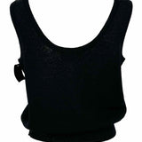ST. JOHN Women's Black Size M Scoop Neck Knit Sleeveless