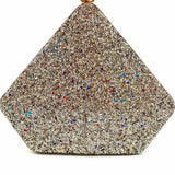 Alessia Silver Diamond Glitter Clutch