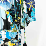 johnny was Jenn Women's Black Blue Size S/m Kaftan Floral Dress