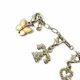 Silver tone Chain 7.25" Charm Bracelet