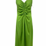 Sandro Zola Women's Green Size S Sleeveless Ruched Dress