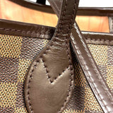LOUIS VUITTON 2016 Neverfull MM Pink Interior Brown Damier Ebene Tote