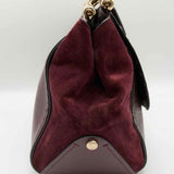 Coach Custom Drifter Leather Reloved Upcrafted Burgundy Studded Suede Tote