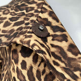 Jane Post Women's Brown Size S Leopard Print Coat