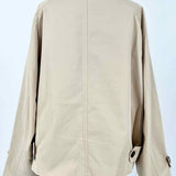 MNG Women's Beige Size M Button Down Water Repellent Jacket