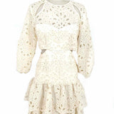maje Rivage Cutout Women's White Size 36/1 mini Eyelet Dress