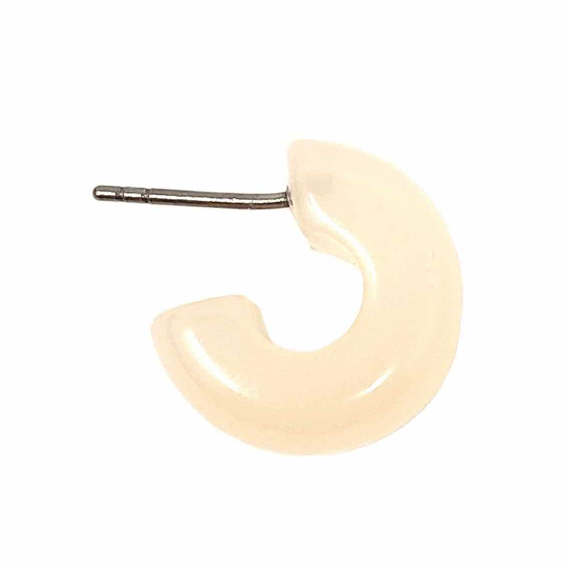 J Crew Acrylic Light Pink Half Circle Earrings