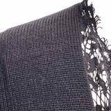 Valentino Black Lace Detail Shawl