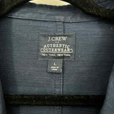 J Crew Men's Navy Size L Button Down Cotton Jacket