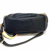 Dooney & Bourke Black Zip Pebbled Leather Side Pocket Crossbody