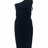 Diane Von Furstenberg Women's Black Size S One Shoulder Dress