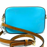 Dooney & Bourke Camera Zip Leather Aqua Rectangle Crossbody