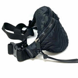 REBECCA MINKOFF Nylon Black Zip Quilted Waist Bag