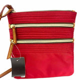 Dooney & Bourke Red North South Triple Zip Crossbody