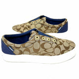 Coach Margo Women's Beige Size 6.5 Slip on Canvas Signature Sneakers