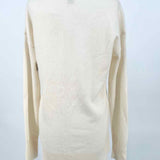 Halogen Women's Cream Size S V-Neck Cashmere Sweater