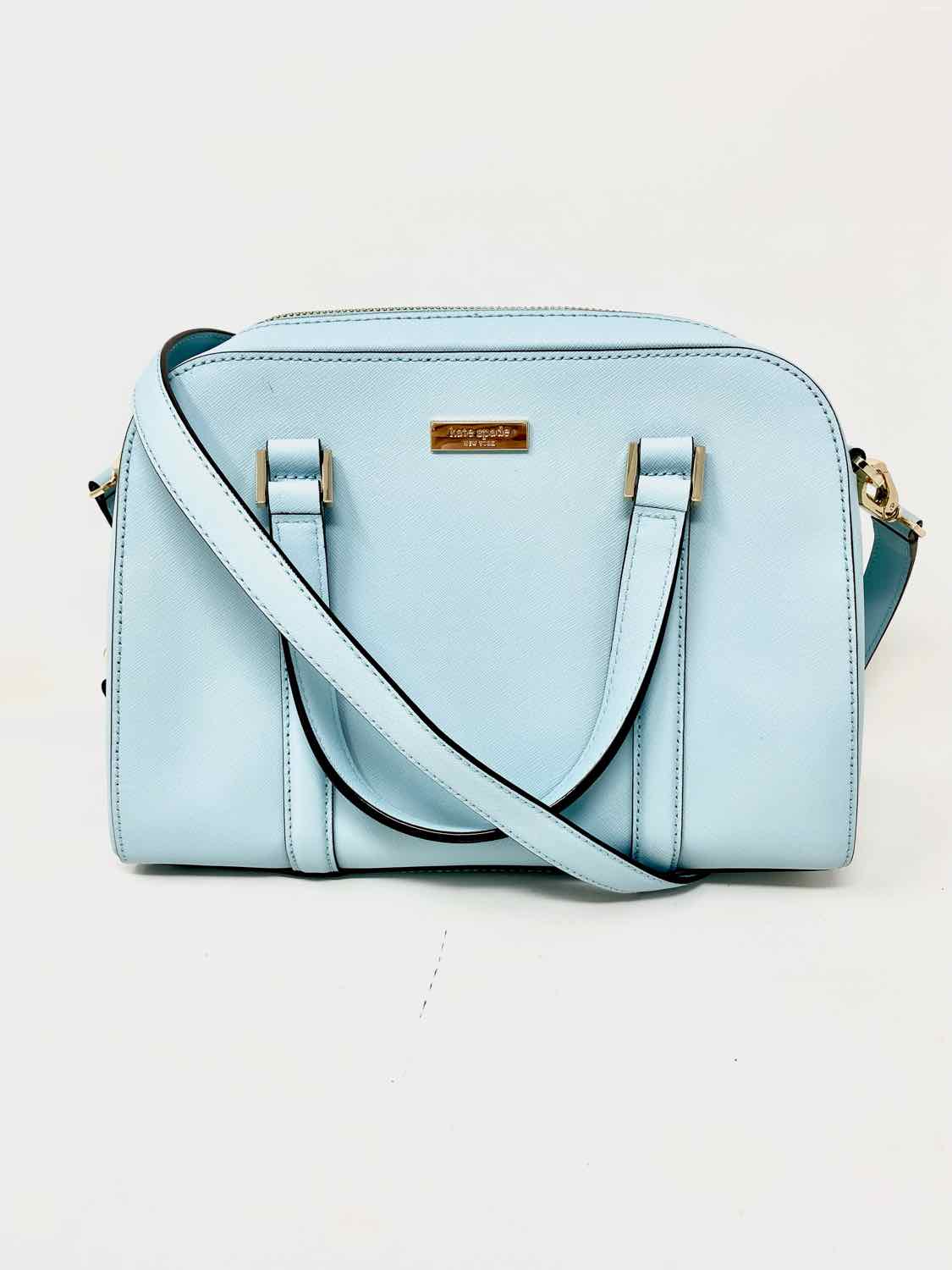 Kate Spade Light Blue Crossbody Cow Leather Satchel Article Consignment