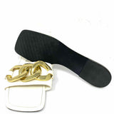 ZARA Women's White Size 38/8 Chain Slide