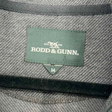 RODD&GUNN Men's Gray Size M 1/4 Zip Elbow Patch Overshirt