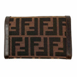 Fendi Canvas Brown Compact Zucca Wallet