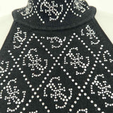 Guess Women's Black Silver Size M Bodycon Embellished Dress