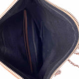 ZADIG&VOLTAIRE Light Pink Foldover Pebbled Leather Clutch