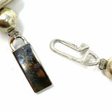 Metal Silver tone Beaded 22" Abstract Necklace