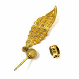 Estate 14K Yellow Gold Dangle Leaf Earrings