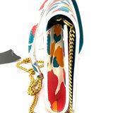 Saint Laurent Multi-Color Floral Leather Wallet
