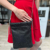 ZARA Black Sparkle vegan leather Crossbody