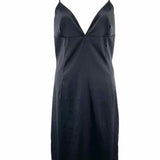 DOLCE & GABBANA Women's Black Size 44/8 Slip Satin Dress