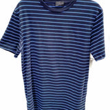 SCOTCH&SODA Men's Navy Size M Crew Neck Stripe T-shirt