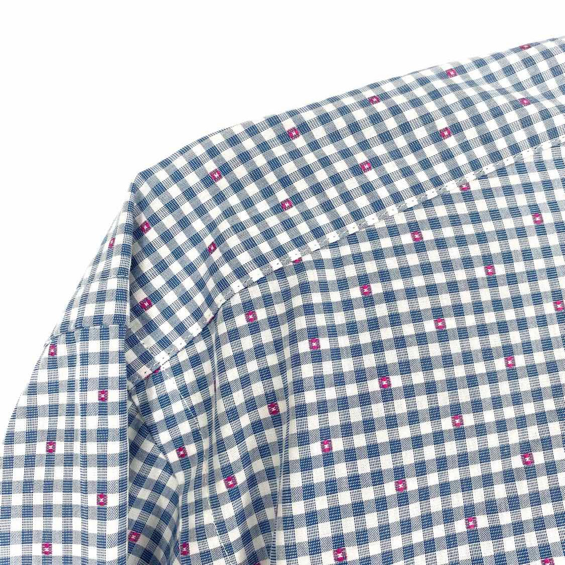 Ted Baker Men's Blue Size 34/35 Button Down Plaid Long Sleeve Shirt