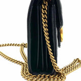 Gucci Black Quilted Marmont Leather Wallet on Chain Crossbody