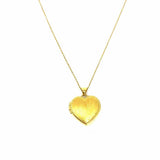 Estate 14K Yellow Gold .75" Heart Shape Locket 18" Necklace
