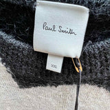 Paul Smith Women's Black White Size XXL Crew Neck Nylon Blend Flowers Sweater