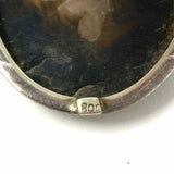 Estate 800 Continental Silver Oval 1.5" CAMEO Brooch