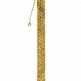 Statement 12K GF Gold Chain C Link 7" textured Bracelet