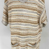 Maison Ullens Women's Beige Size M Shirt Stripe Dress