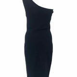 Diane Von Furstenberg Women's Black Size S One Shoulder Dress
