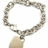 Tiffany & Co. 925 Sterling Silver Chain Heart Bracelet