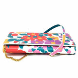 Saint Laurent Multi-Color Floral Leather Wallet
