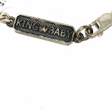 KING BABY 925 Crowned Heart Sterling Silver Pendant 17.5" CZ Necklace