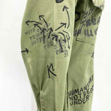 R13 Repurposed Garment Women's Green One Size Button Down Embroidered Jacket