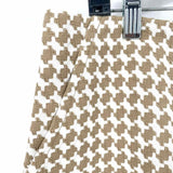 Trina Turk Women's White Beige Size 8 jacquard Houndstooth Shorts