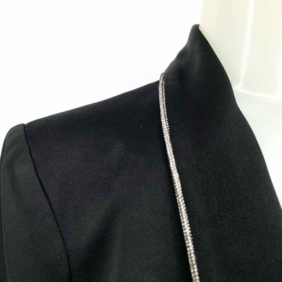 VERONICA BEARD Jagger Women's Black Size 12 Satin Crystal Embelished Blazer