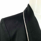 VERONICA BEARD Jagger Women's Black Size 12 Satin Crystal Embelished Blazer