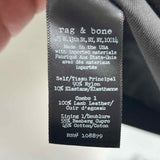 rag & bone Women's Black Size 2 Leather Trim Blazer