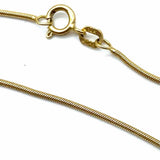 Estate 925 Sterling Gold Tone Pendant 17.5" Hamsa Necklace